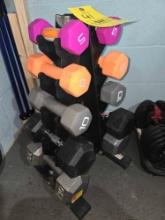 (5) Sets of dumbells with stand