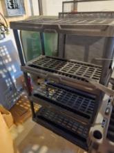 (2) Plastic shelves, metal shelf brackets