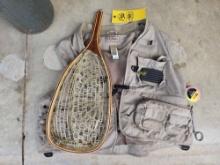 L.L. Bean XXL fishing vest, Eagle claw net
