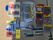 Rage swimmers, soft plastic baits, vibes, rod sleeves