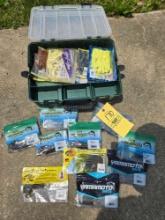 Tackle boxes, soft plastics