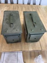 (2) Ammo Metal Cans