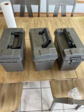 (3) Plastic Ammo Cans
