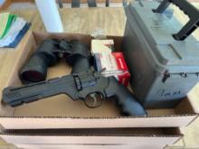 CROSSMAN co2 Air Pistol, Bushnell Binoculars