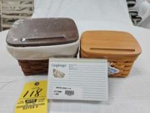 (2) Longaberger Recipe Baskets w/ Accessories