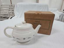 NIB 2004 Longaberger Collector's Club American Craft Originals Tea Pot w/ Protector Pad