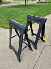 2 Plastic Sawhorses