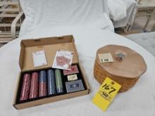 2002 Longaberger Dealers Choice Basket w/ Factory Sealed Accessory Kit