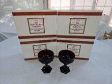 (4) Boxes of Avon 1876 Cape Cod Collection Saucer Champagne Glass Sets