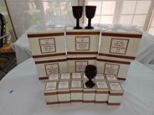 Box of Avon 1876 Cape Cod Collection Elegant Wine Glass Sets & Wine Goblets