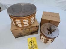 NIB 2010 Longaberger Collector's Club Family Together Give Thanks Basket & Celebrate Together Basket