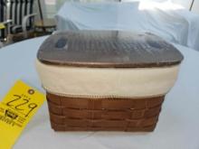 2009 Longaberger Medium Sort & Store Bin w/ Liner & Protector