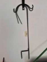 Outdoor Decor plant hooks, bird bath
