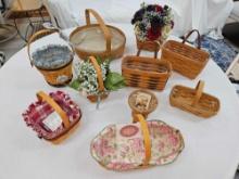 Large Box of Assorted Longaberger Baskets & Accessories