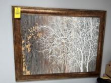 Large framed wall hanging