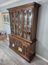 Ethan Allen Solid Mahogany China Cabinet - Contents Sold Separately