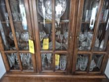 Shelf Contents - Waterford Crystal Goblets, Serving Pieces, & Small Glassware