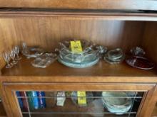 Glass ware set - platers, bowls, cups