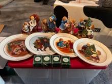 Avon Christmas Memories Series NIB - 1981, 1982, 1983, 1984 Porcelain Christmas plates with matching