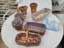 (7) Small Longaberger Baskets w/ Liners