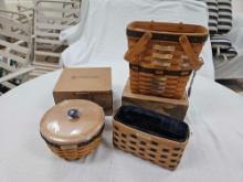 Longaberger Collector's Club Charter Member Basket, 2009 Member Basket, & 2008 Member Basket