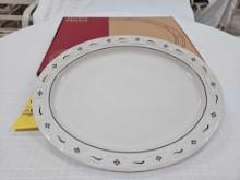 NIB Longaberger White & Blue Turkey Platter