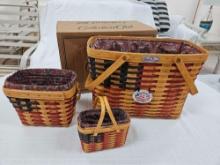 NIB Longaberger 1998 Collector's Club 25th Anniversary Flag Basket