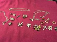 Marked Sterling Silver Jewelry 43.8 Grams