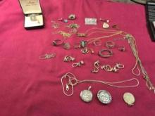 Marked Sterling Silver Jewelry 72.4 Grams