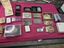 Zippo Light, Belt Buckles, Other Lighters,