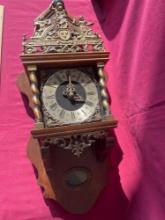 Vintage Clock with Atlas Figurine