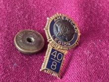 Marked 14Kt Gold American Legion Pin 2.4 Grams
