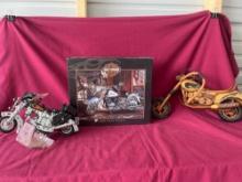 Harley-Davidson Die Cast, Puzzle, and Wood Model