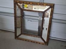 Beveled Glass Mirror Frame 34" x 29"
