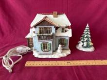 Hummel light up building and tree