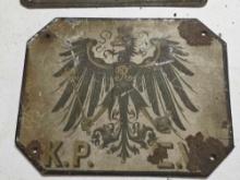 German WWI Army Train Military Sign
