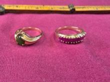 2 Marked 10Kt Gold Ladies Rings 5.5 Grams
