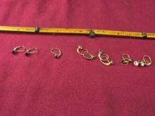 Marked 10Kt Gold Ladies Earrings 4.7 Grams