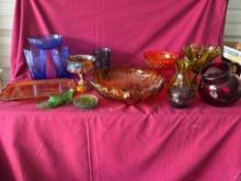 Pigeon Blood, Fenton, Blue, Glassware Glass