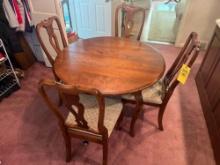 Ethan Allen Dining Table with 4 Chairs