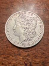 1884 O Morgan Silver Dollar