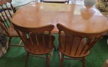 nice wood kitchen table + 3 chairs