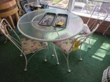 Wrought Iron Table & 4 Chairs