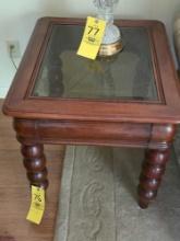 Glass Top End Table