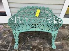 Cast iron grapevine bench - 40in wide