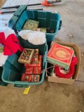 Vintage Christmas Decor, Ornaments, Lights