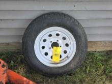 Trailer Tire On Wheel ST205/75D15