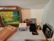 Contents on Vanity - Primitives, Paintings, Figurines, Vases