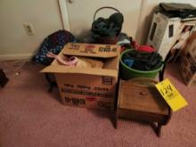 Sewing Chest, Assorted Rag Rug Yarn