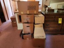 Eight Boxes of Assorted Fabric and Material